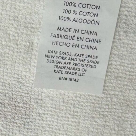 Kate Spade White Ladybug Polka Dot Kitchen Dish Towels Set of 3 - 100% Cotton - Picture 4 of 5